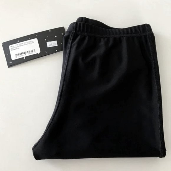 Terez - Mesh Cuff Black Glitter Leggings - Picture 7 of 9